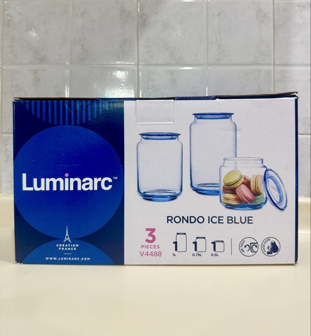 Luminarc Rondo Ice Blue Storage Jars