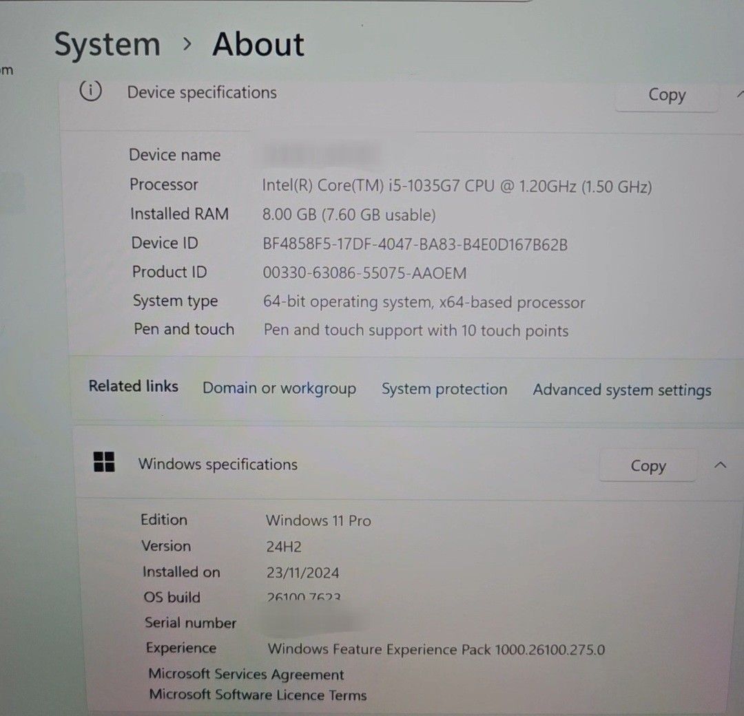 Microsoft Surface Laptop 3 - i5, 8GB RAM, 238GB SSD439769506262568962