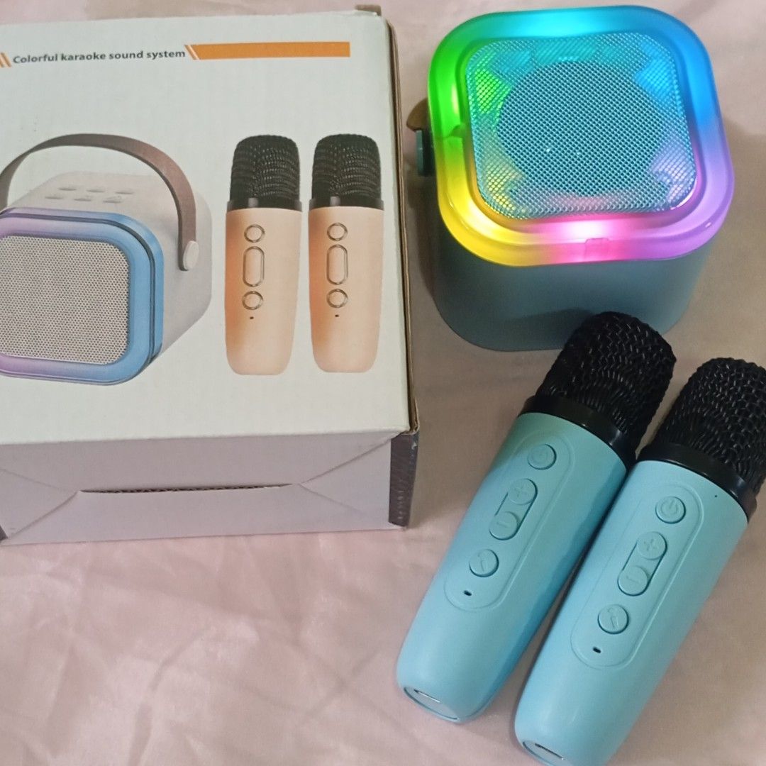 MINI PORTABLE KARAOKE WITH 2 MIC (Category: Soundbars, Speakers & Amplifiers) located in Paranaque City. Submitted by powerzone0517 (Listing ID 1434842118, Image 2). Description: .