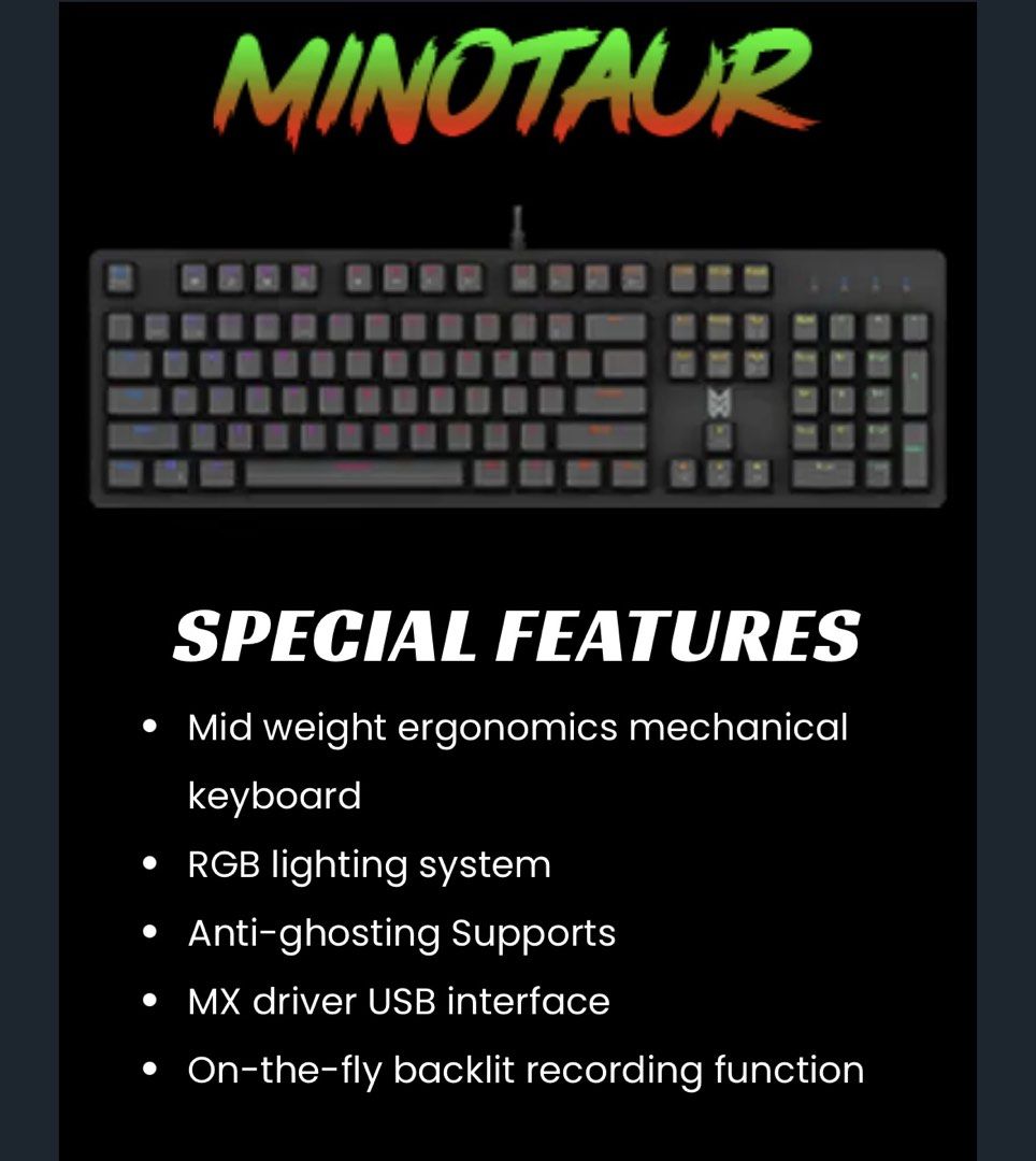 MonsterX Gears Minotaur Mechanical Keyboard439434273820528641