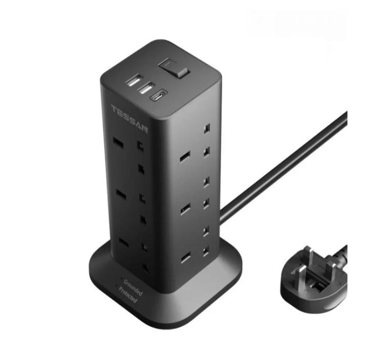 Multi Socket Power Tower | USB Charging Power Tower | Vertical ...