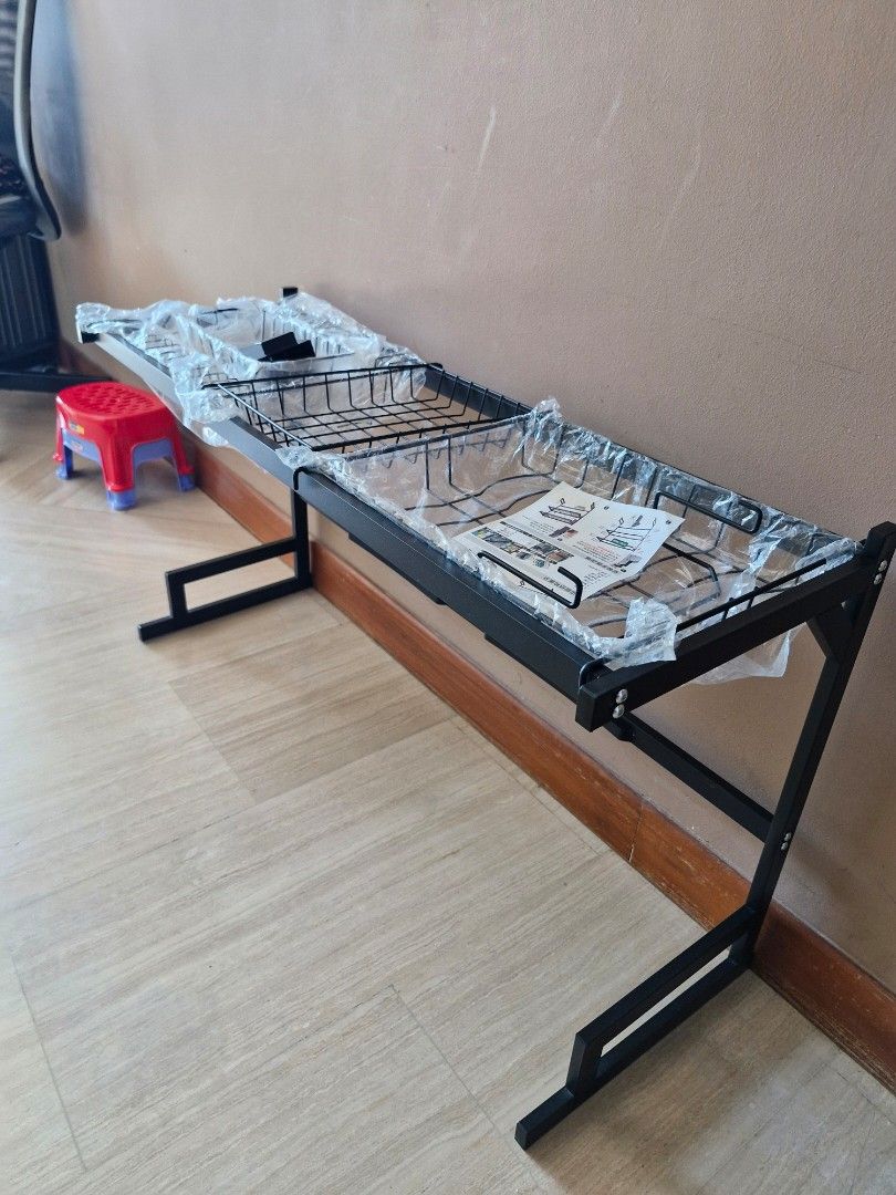 New Black Metal Dish Rack439506586987417602