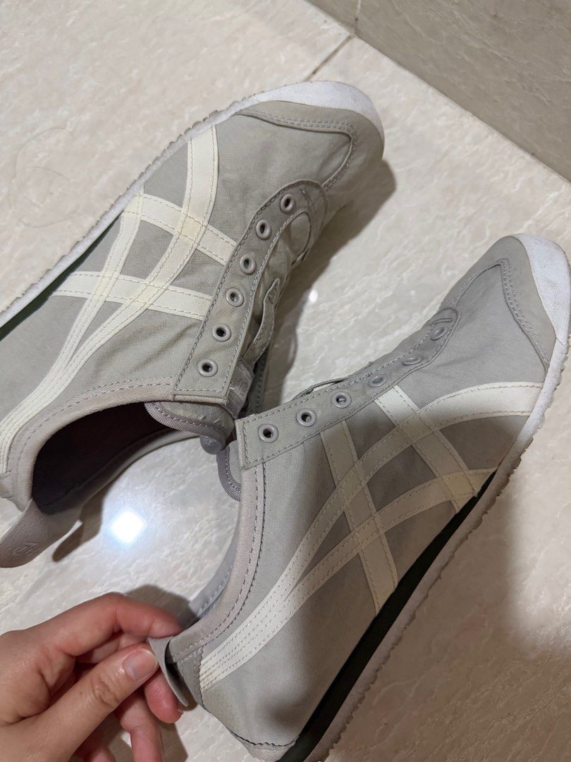 Onitsuka Tiger Mexico 66 Sneakers - Grey (Category: Sneakers) located in Singapore. Submitted by wawawet123 (Listing ID 1434978830, Image 1). Description: Size refers to to the last picture. Super new and clean, only wore few times. I like it so much but it is half size bigger than my usual size. I bought it on Jan2026. I would happy to exchange if you have the same shoes but it is 24cm(Eu 38)☺️ you get what you see..
