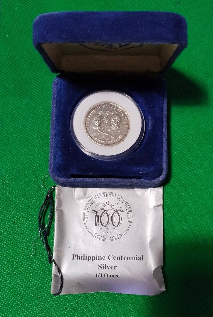 Philippine Centennial Medal (Category: Currency) located in Manila. Submitted by bjie2700446238 (Listing ID 1434992666, Image 1). Description: Hard to find Isa to sa mga mailap na medals bihira meron mgpost Numista rarity index- 97.