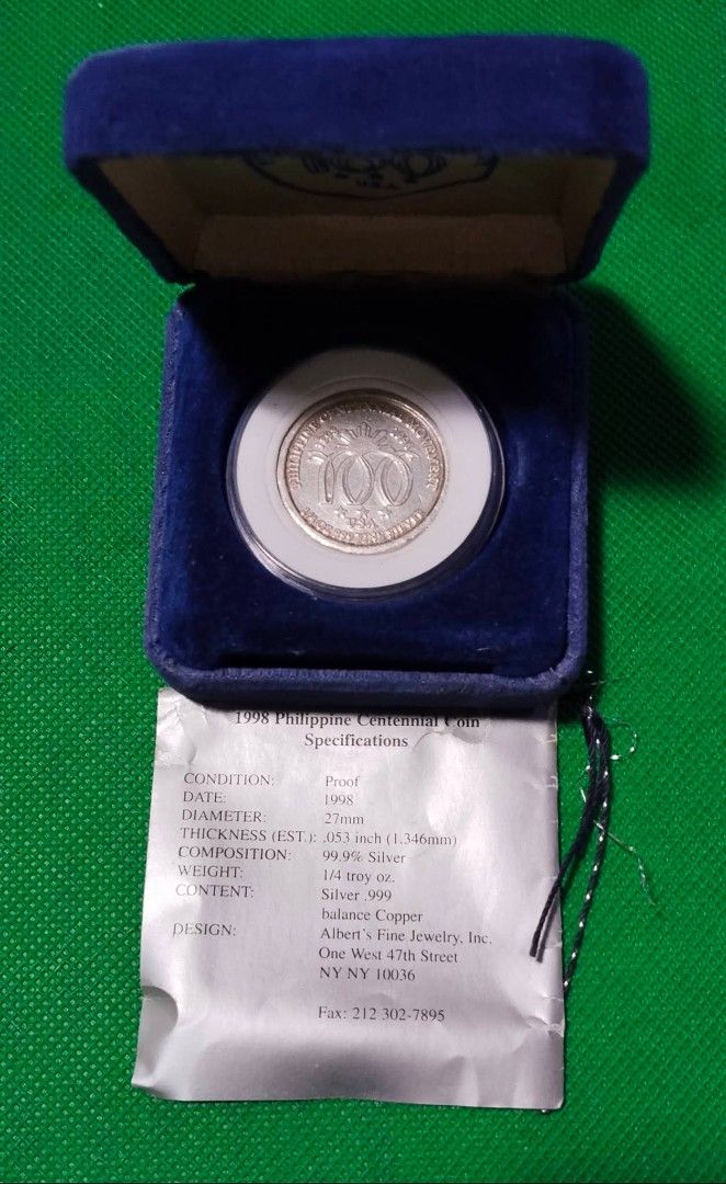 Philippine Centennial Medal (Category: Currency) located in Manila. Submitted by bjie2700446238 (Listing ID 1434992666, Image 2). Description: Hard to find Isa to sa mga mailap na medals bihira meron mgpost Numista rarity index- 97.