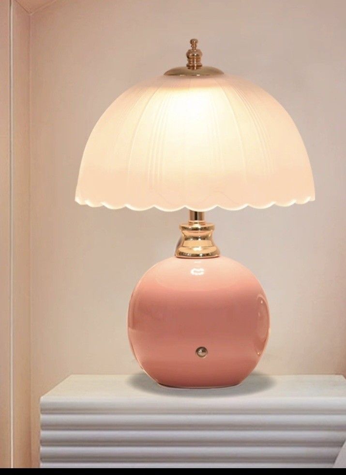 Pink Ceramic Table Lamp - New