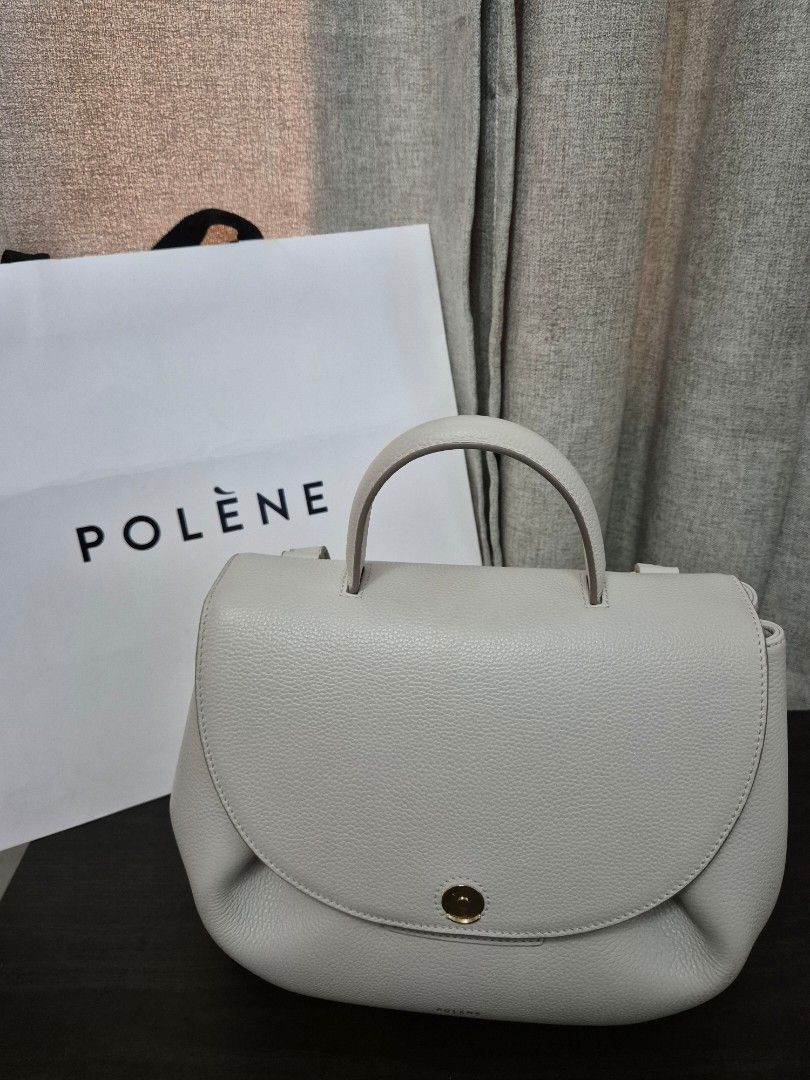 Polene Numero Un Regular Chalk Leather (Category: Cross-body Bags) located in Taguig. Submitted by prelovedbydes1188 (Listing ID 1434942179, Image 2). Description: Polene Numero Un Regular in Chalk leather medium Condition: 9.5/10 Comes with paperbag.