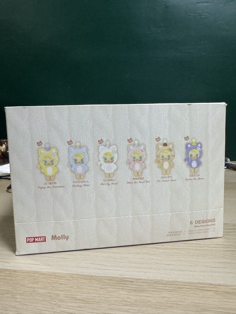 Pop Mart Molly Pocket Friends Blind Box (Category: Designer & Blind Box Toys) located in Paranaque City. Submitted by meggy0124 (Listing ID 1434914060, Image 2). Description: - PHP 3,000 set take all - PHP 550 each - Pop Mart Molly Pocket Friends blind box set - Opened box - Each blind box contains a single vinyl plush pendant - 6 different designs Note: purple and yellow molly were used once only 😉 the rest good as new.