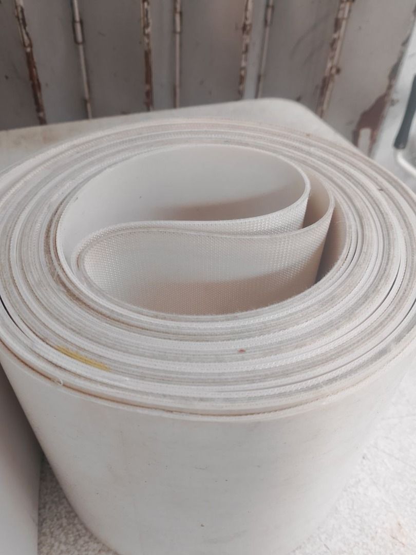 PVC Conveyor Belt White (Category: Everything Else Others) located in Manila. Submitted by joeyroque09 (Listing ID 1434844573, Image 2). Description: PVC Conveyor Belt White Specs: Food Grade (Endless) Width: 6 inches Length: 16ft Thickness: 1.8mm Price: 4800.