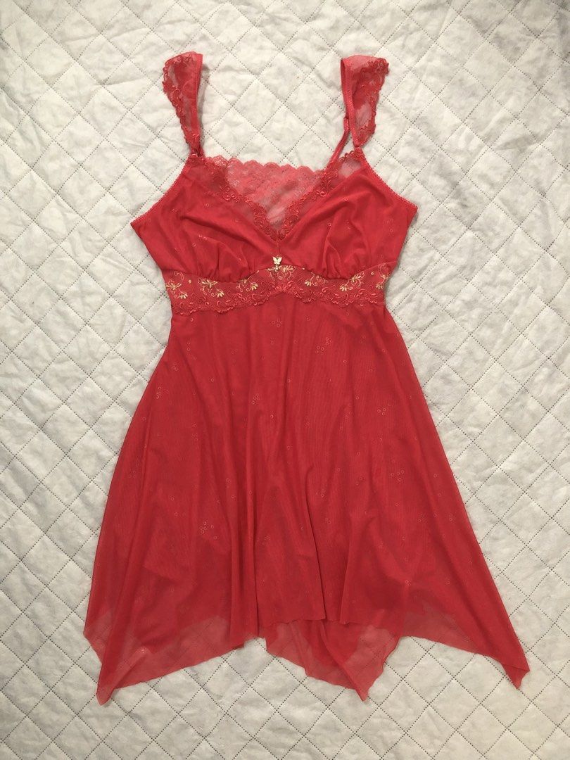 red fairy dress (Category: Dresses) located in Quezon City. Submitted by gridkats (Listing ID 1434906626, Image 1). Description: red fairy dress 🏷️ ₱250 - small-med (best fits med!). loose for xs. please refer to dimensions! - straps are adjustable - shiny gold detailing! so pretty - slightly sheer (has 2 layers of sheer fabric). best to wear skin-tone or red inner! i'm wearing skin-tone garments for this ww dimensions 🌹 bust: 32" 🌹 wl: 32" 🌹