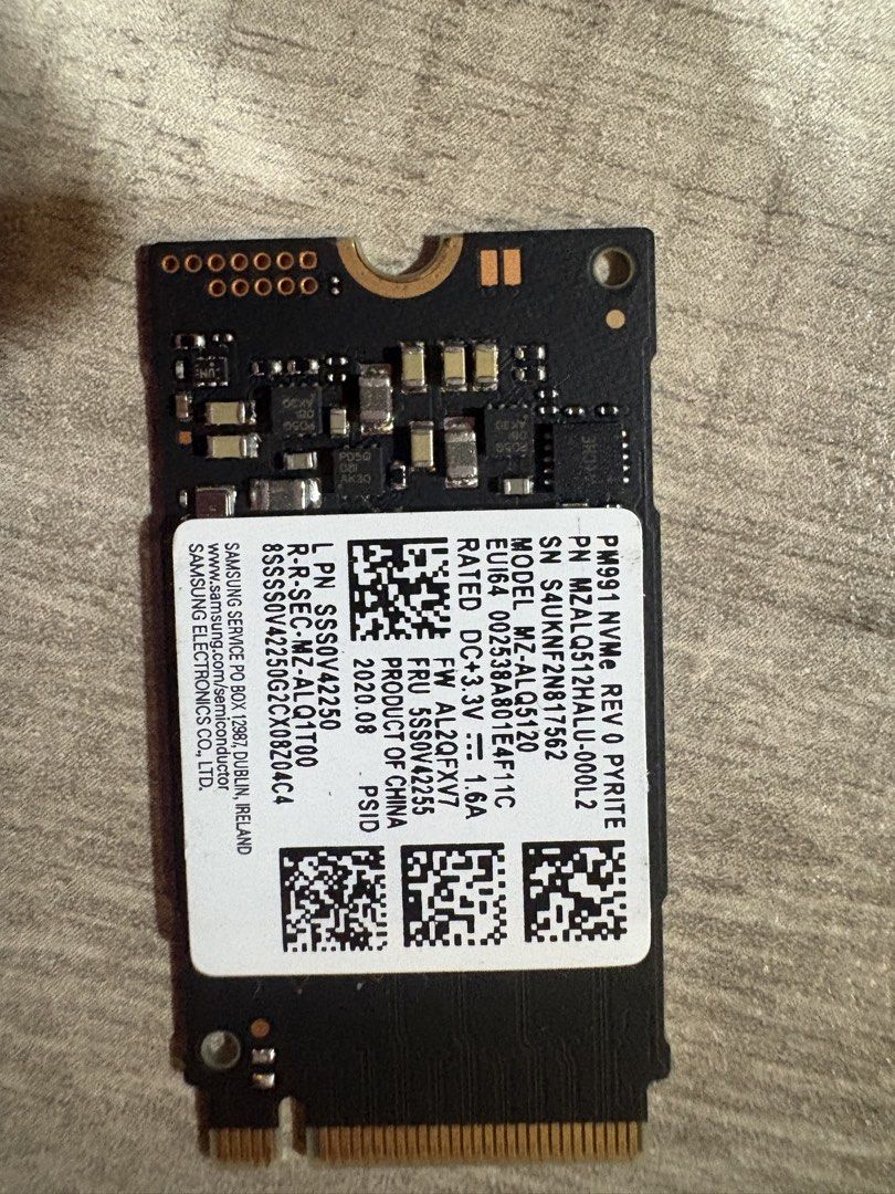 Samsung PM991 NVMe SSD439433342768261121