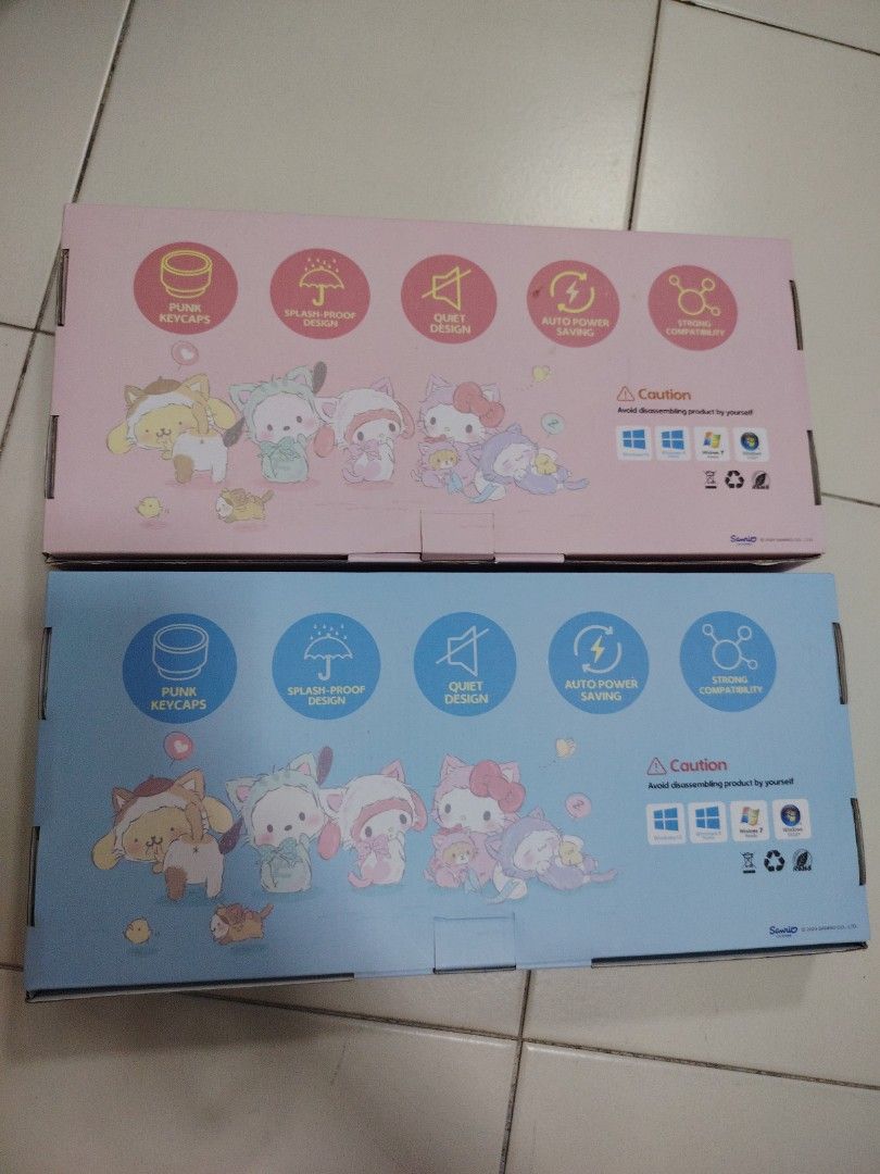 Sanrio Cinnamoroll / Hello Kitty Wireless Keyboard - Pink/Blue439457494190018566