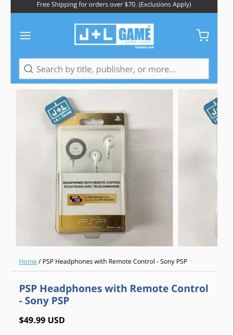 Sony PSP Headphone with Remote Control (Category: Earphones) located in Paranaque City. Submitted by dalle_closet (Listing ID 1434873045, Image 2). Description: Like new condition pa Original Sony PSP.