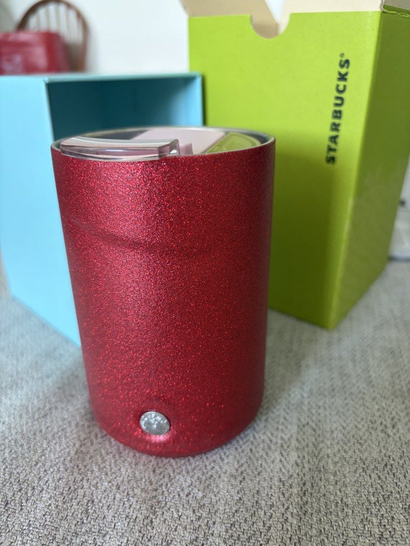 Starbucks Red Glitter Tumbler with Lid