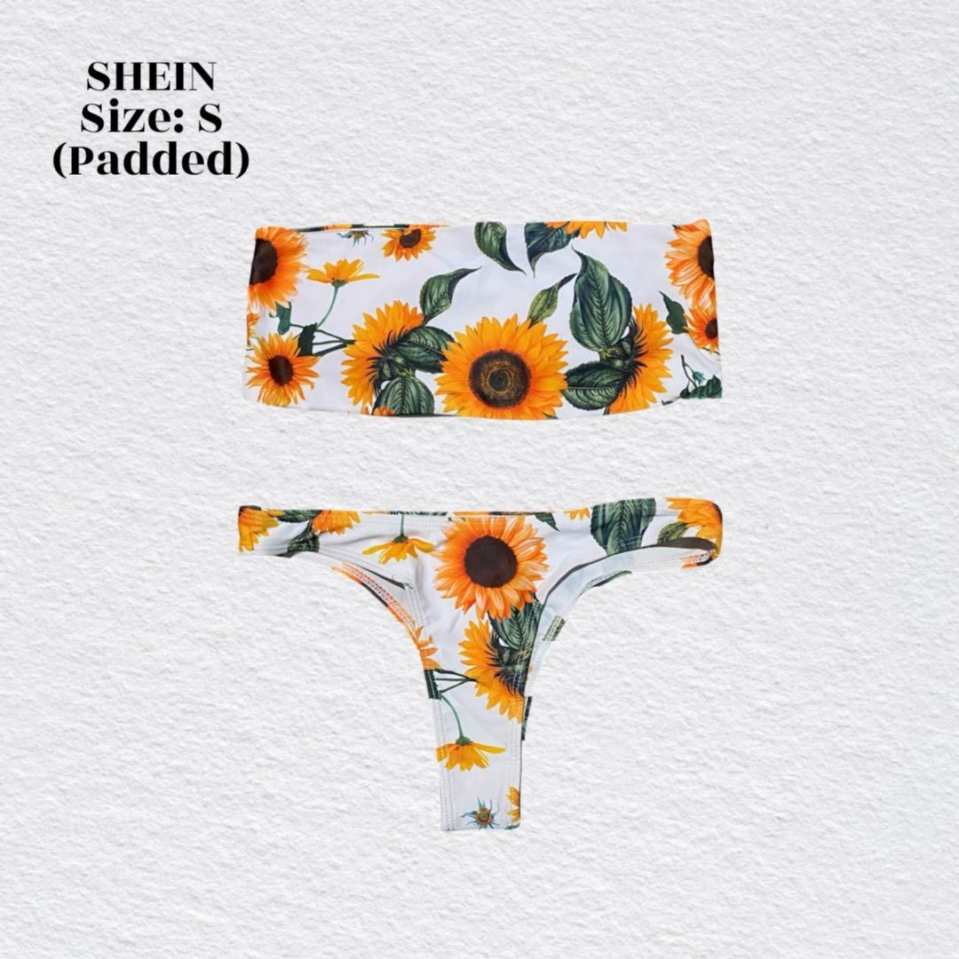 SUNFLOWER PRINT 2 PIECE SWIMSUIT (PADDED) (Category: Bikinis & Swimsuits) located in Manila. Submitted by shoplunaaa (Listing ID 1434902485, Image 1). Description: .