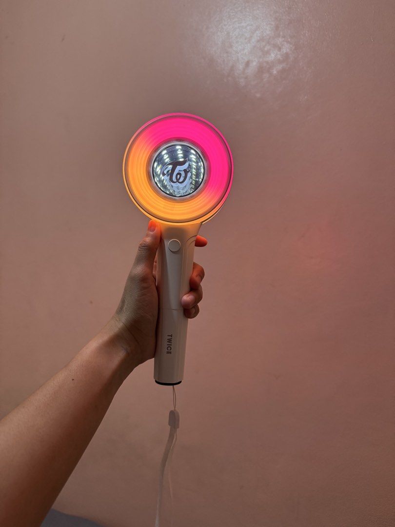 TWICE Official Light Stick ver.3 [ Candybong Infinity ] (Category: K-Wave Merchandise) located in Manila. Submitted by riveracml (Listing ID 1434812682, Image 2). Description: -Used once during Twice 5th World Tour Ready to Be in Bulacan last October 1, 2023 -Includes a wrist strap and comes with its original box. -With proof of purchase -Freebie: Twice Light Stick Strap.