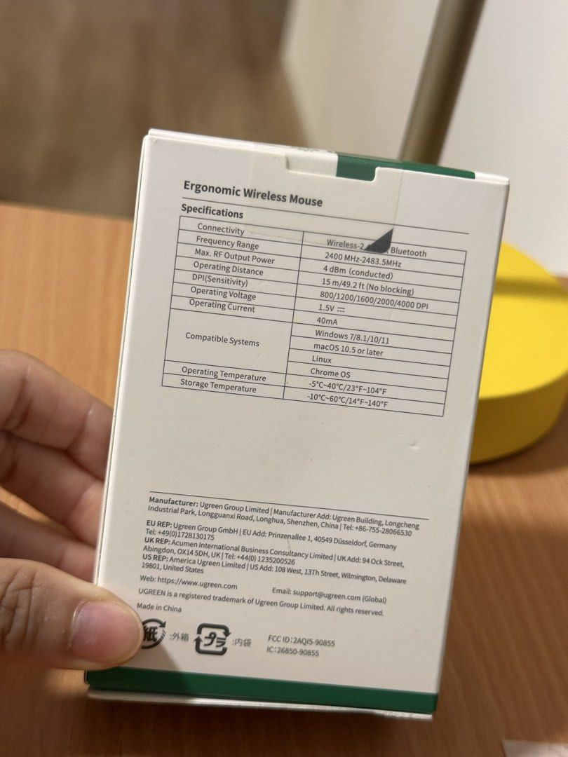 UGREEN Ergonomic Wireless Mouse439561448808796161