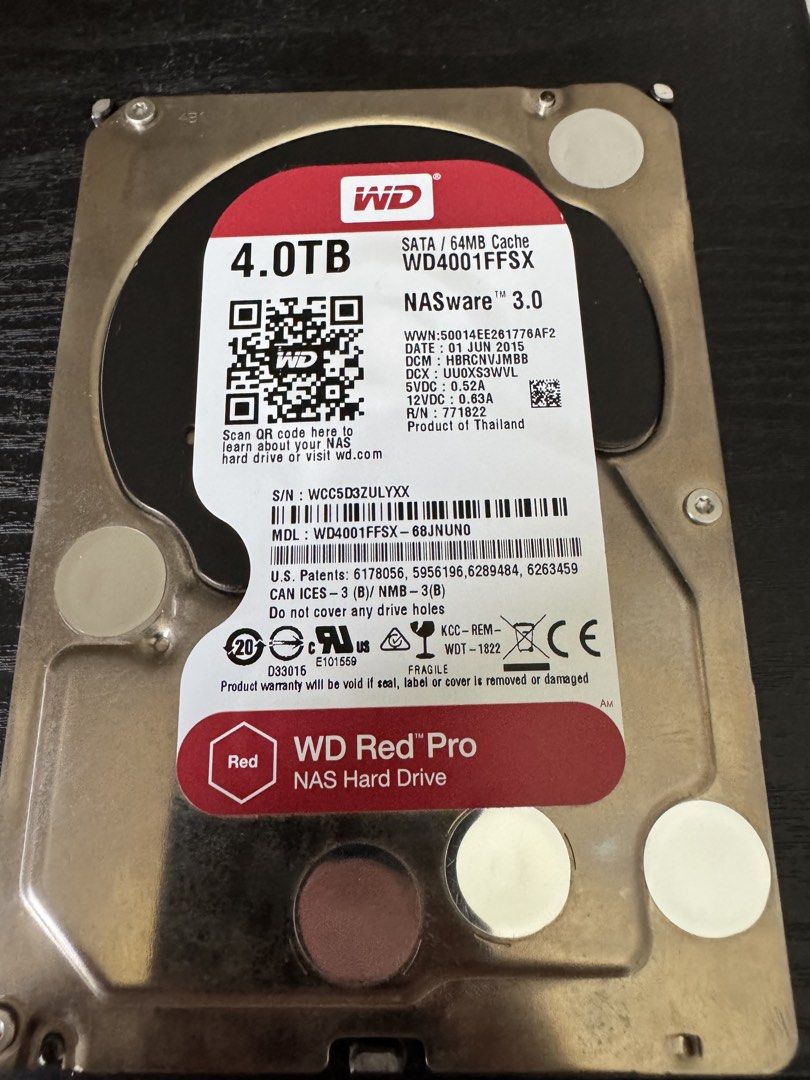 WD Red Pro 4TB NAS Hard Drive HDD