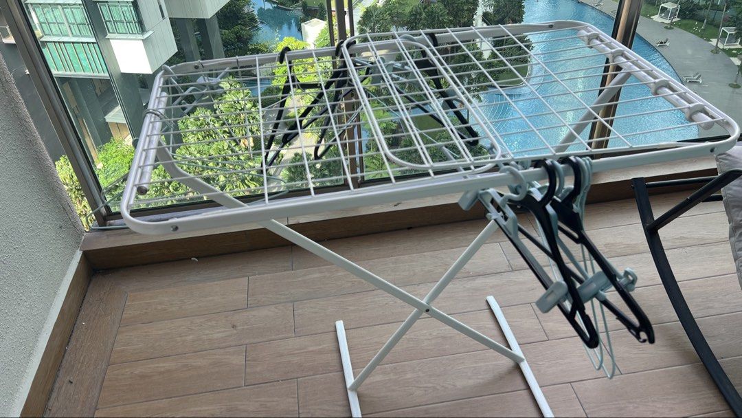 White Clothes Drying Rack