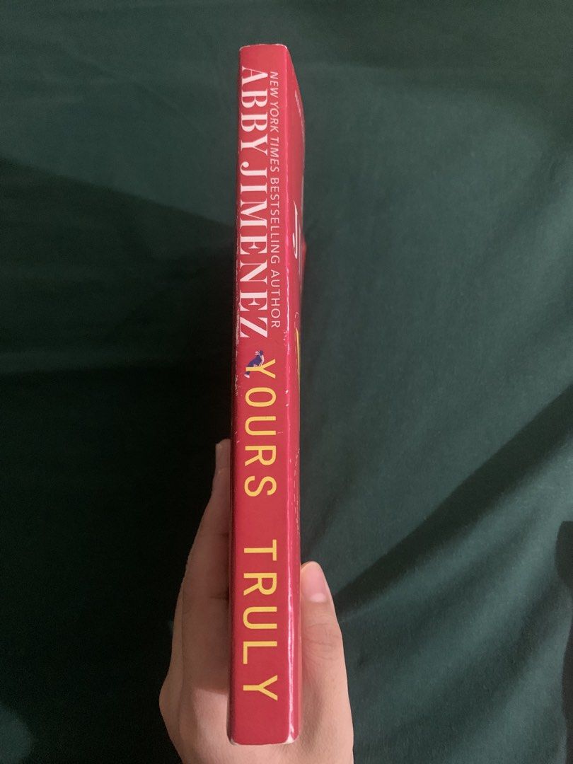 Yours Truly by Abby Jimenez (reprinted) (Category: Storybooks) located in Manila. Submitted by seokwoo (Listing ID 1434921854, Image 3). Description: It has a minimal flaw but the condition is still good and readable, and also Jacob Maddox is worth to read kaya bilhin niyo na hehe 🫶🏻 💵 Mop: gcash or bank transfer 📦Mod: j&t .