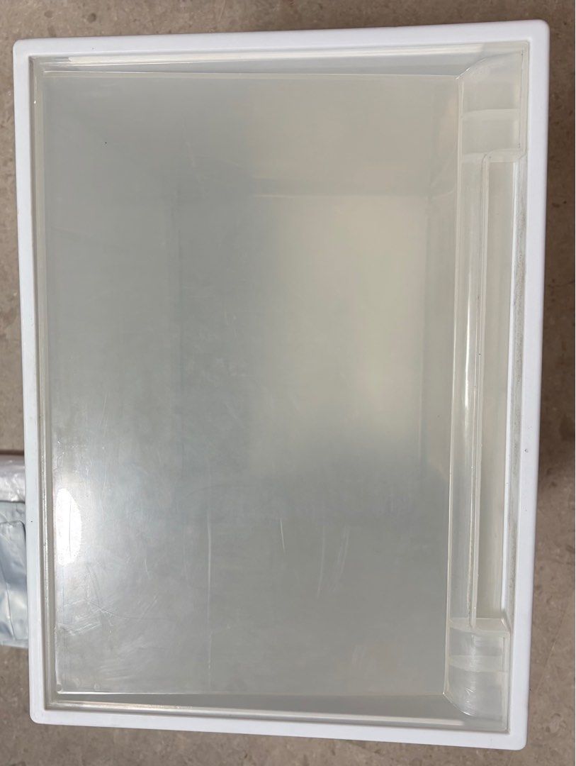 2 Units White Plastic Storage /Drawer Box with Lid440523550192445445