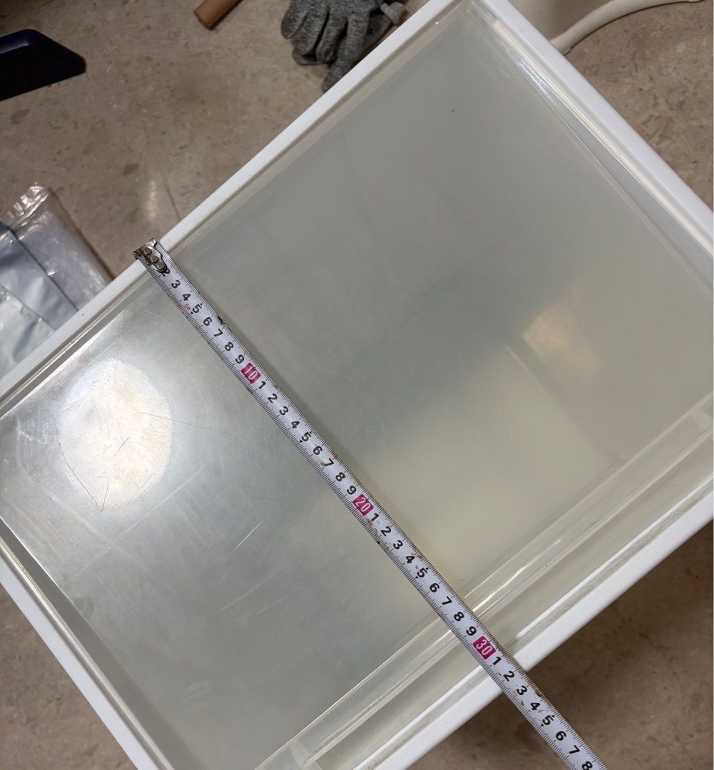 2 Units White Plastic Storage /Drawer Box with Lid440523550192445447