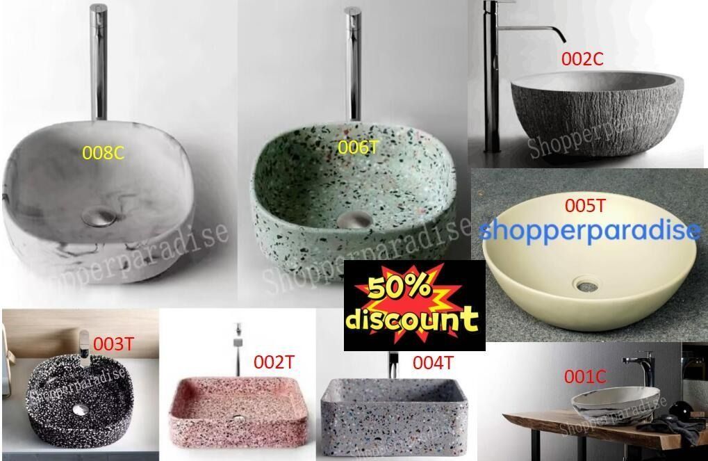 [50% discount! Moving Warehouse Clearance Sale] Terrazzo Basin, Concrete Basin, Sink, B4