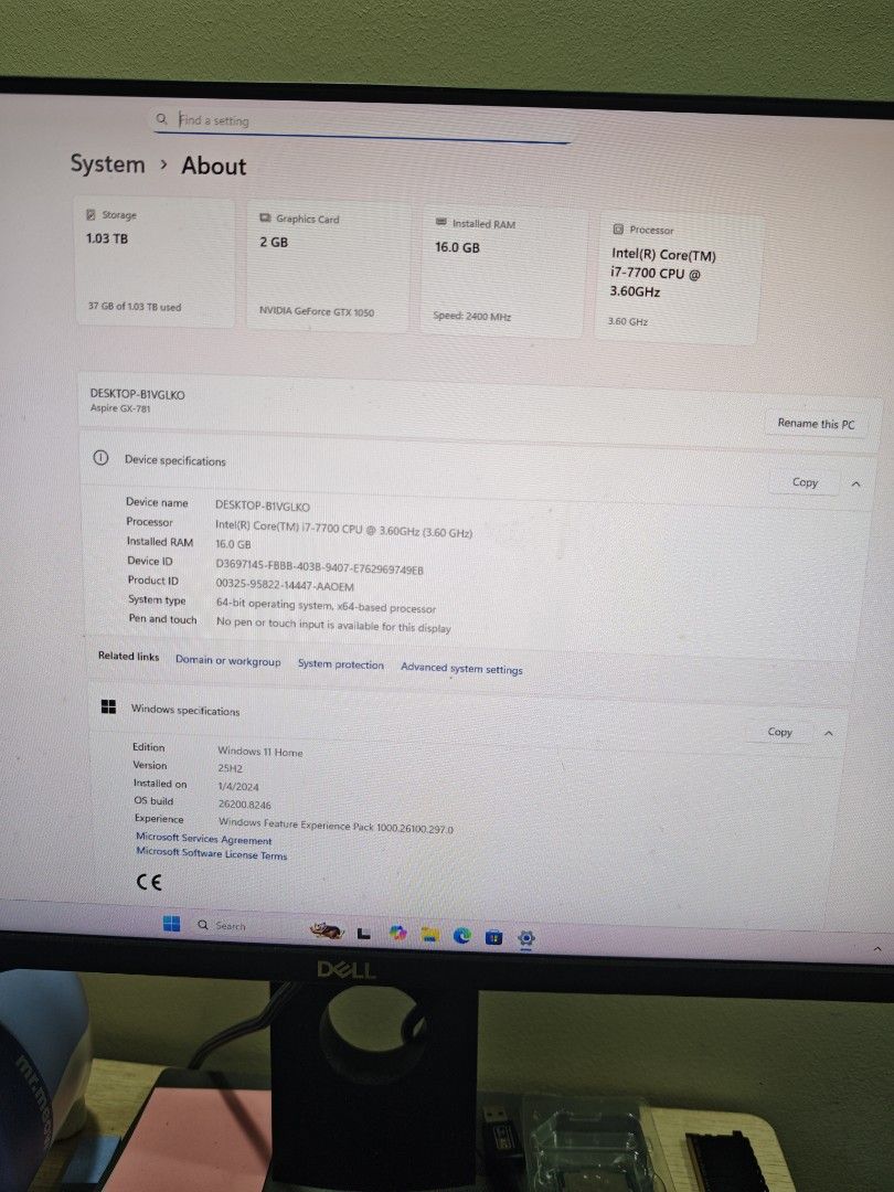 Acer i7 desktop PC computer Intel CPU Nvidia440119636966123523