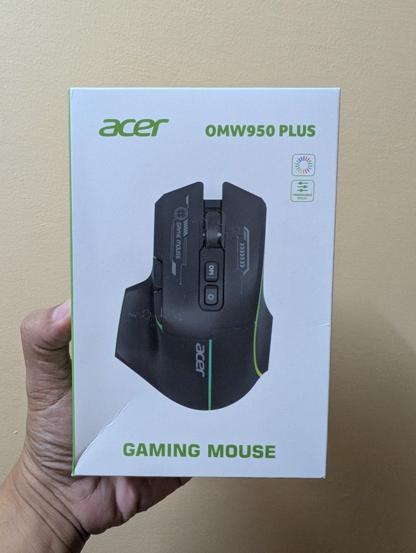 Acer OMW950 PLUS Wireless Gaming Mouse (Category: Mouse & Mousepads) located in Quezon City. Submitted by unboxingtito (Listing ID 1435078881, Image 1). Description: Brand new and unused .