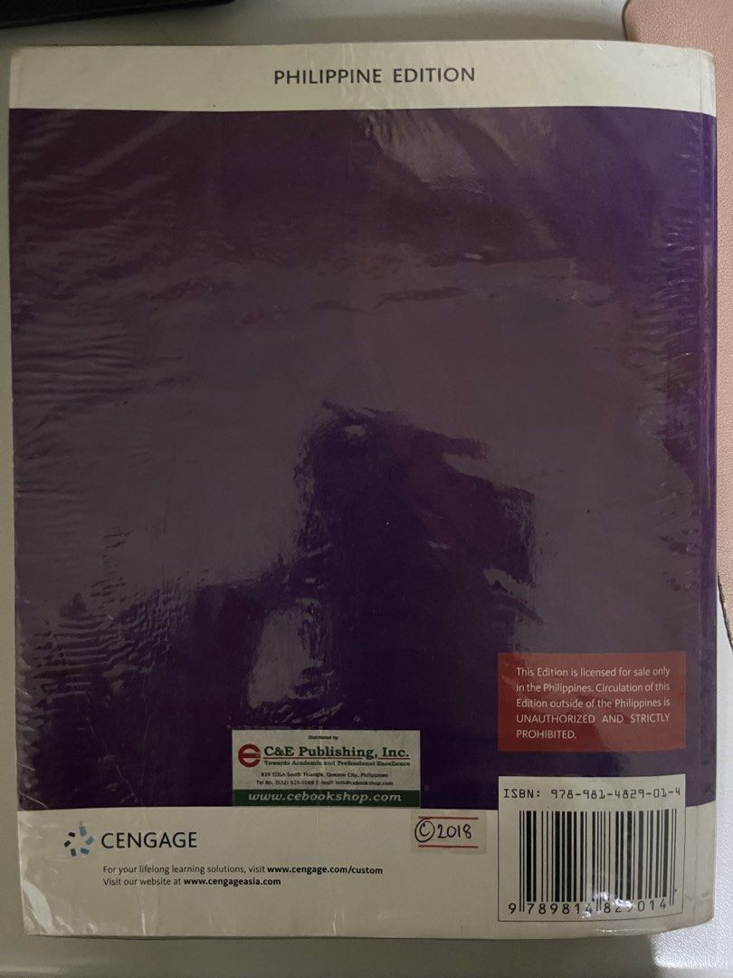 Algebra and Trigonometry 4th Edition (Category: Textbooks) located in Quezon City. Submitted by brrro (Listing ID 1435014105, Image 2). Description: - Algebra and Trigonometry, Fourth Edition (Philippine Edition) - Published by Cengage (2018) - Philippine Edition - Licensed for sale ONLY in the Philippines DM FOR MORE INFO MOP: gcash MOD : lalamove.
