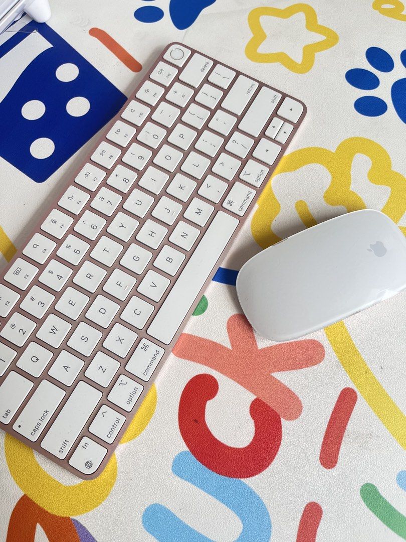 Apple Pink Keyboard + Magic Mouse for imac