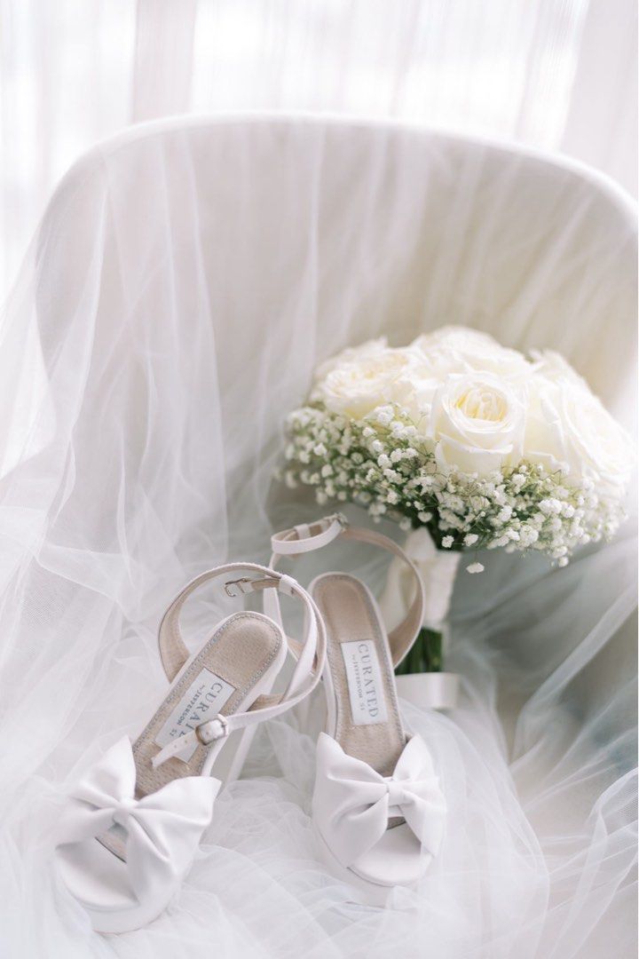 Ava Heels by Curated by Jefferson Si (Category: Wedges) located in Quezon City. Submitted by s.cl0set (Listing ID 1435050738, Image 1). Description: SRP 12,000 php 5 in block heels with 1.5in platforms Used once during my wedding, Evident signs of usage, needs cleaning Message me for more photos.