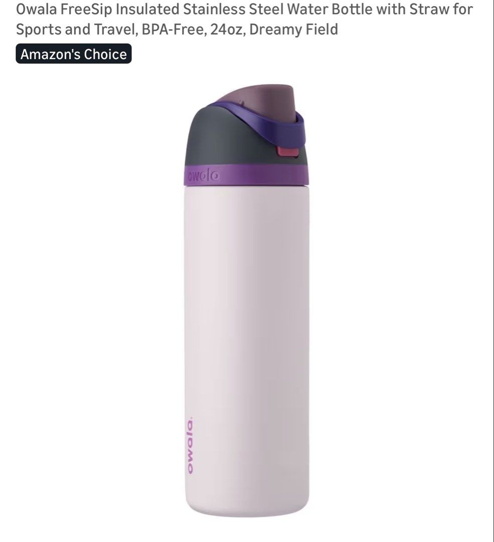 Brand New Owala FreeSip Insulated Stainless Steel Water Bottle - Dreamy Field