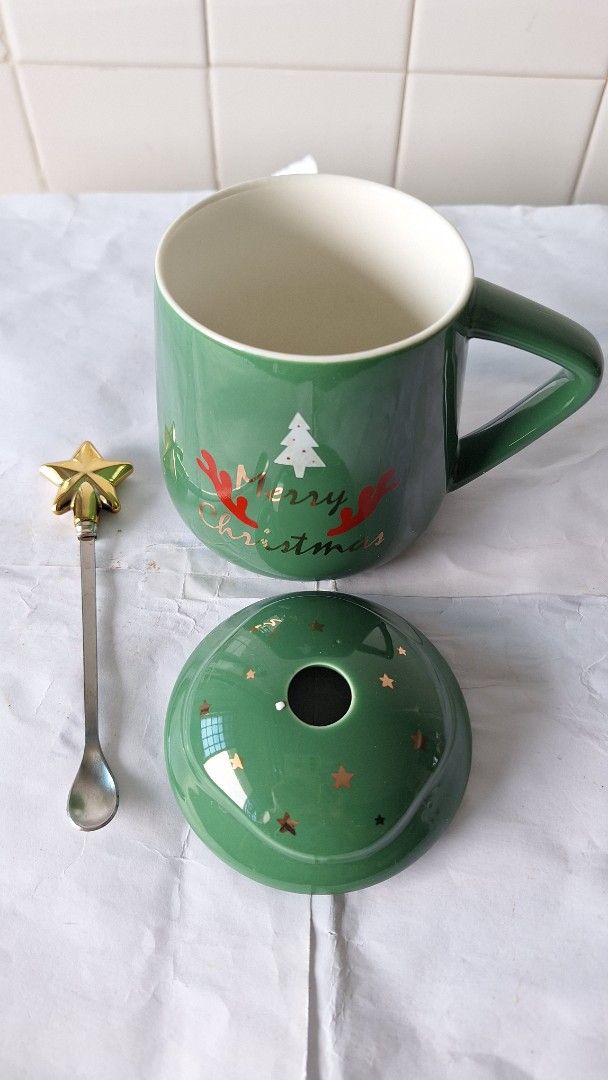 Christmas Mug with Lid and Spoon440290362661294081