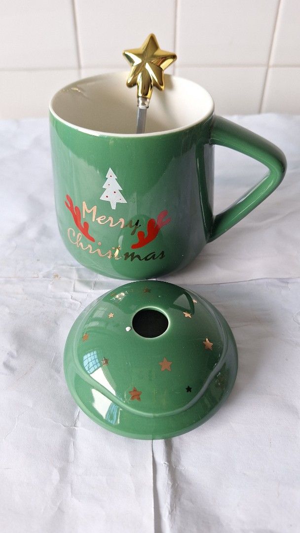 Christmas Mug with Lid and Spoon440290362661294083
