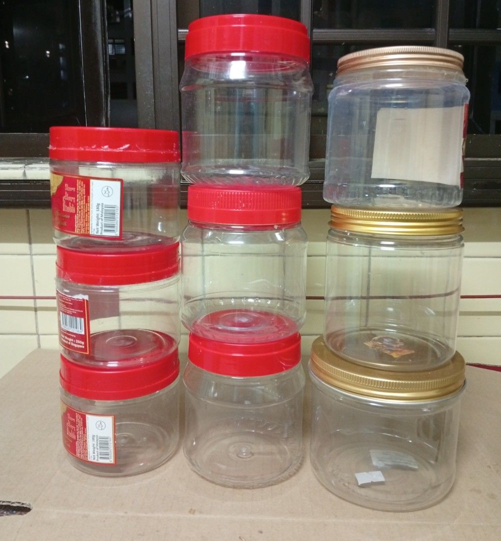 Clear Plastic Storage Jars with Lids440537154616698881