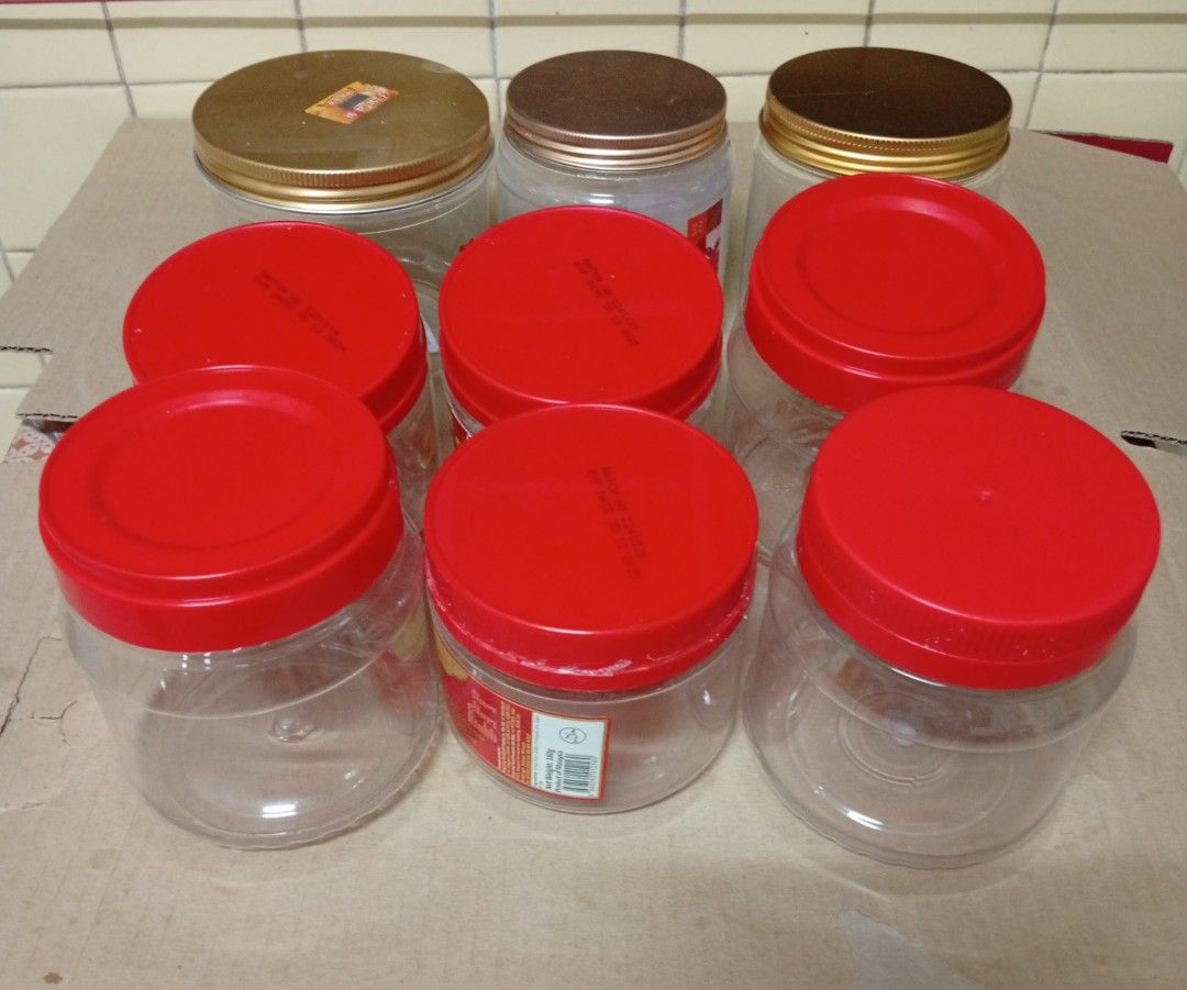 Clear Plastic Storage Jars with Lids440537154616698880