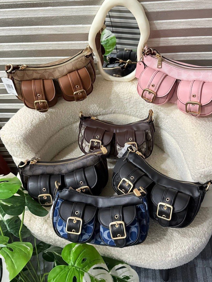Coach Double Pocket Shoulder Bag (Category: Luxury Bags & Wallets) located in Quezon City. Submitted by icon.deluxxe (Listing ID 1435053871, Image 1). Description: - Coach shoulder bag - Double pocket design - Available colors: Brown, Black, Pink - Detachable shoulder strap - Gold-tone hardware - Zip closure - Lined interior - Suitable for everyday use and special events.