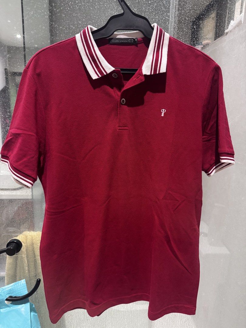 Collezione red polo shirt (Category: Tshirts & Polo Shirts ) located in Manila. Submitted by sammieglim (Listing ID 1435005990, Image 1). Description: Used once only. Like brand new. Size 4 on tag.