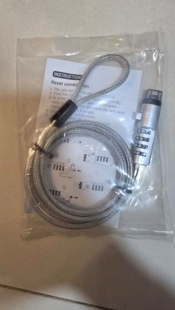 Combination Cable Lock - New440351534718668800