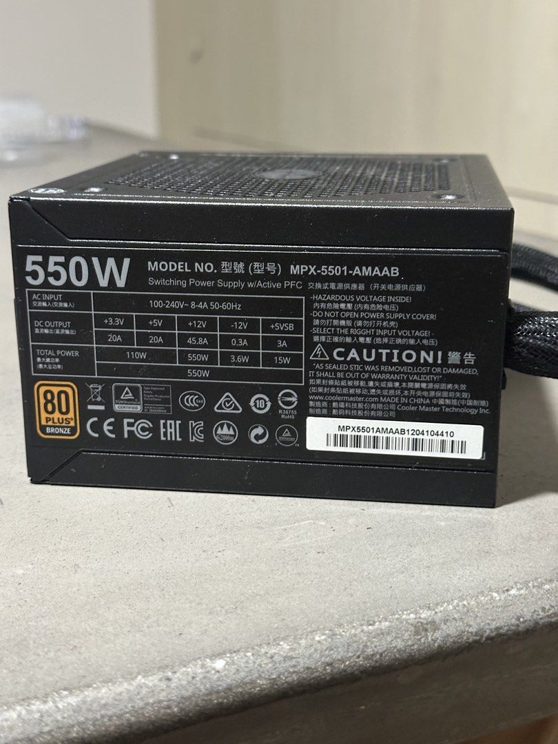 Cooler Master MasterWatt 550W Power Supply440600799153367041