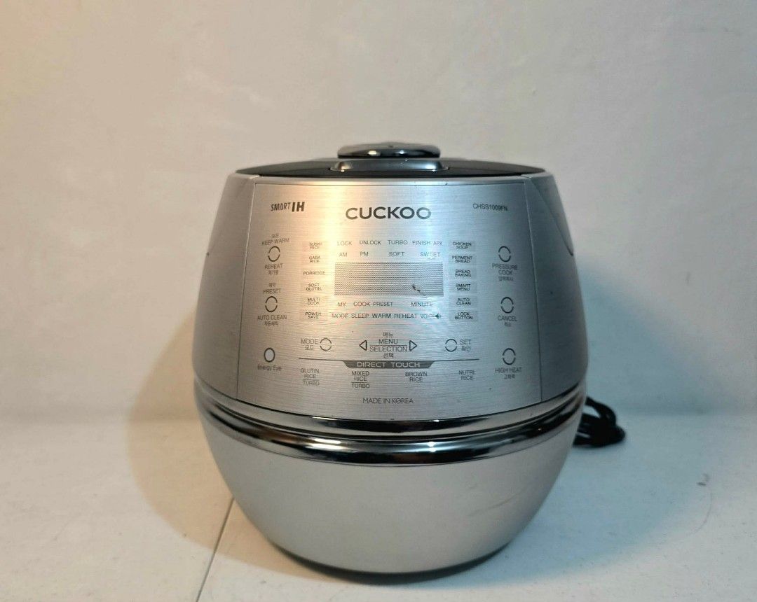 Cuckoo IH 10Cups preassure Rice Cooker (Category: Cookers) located in Caloocan City. Submitted by souththrift_taytay (Listing ID 1435148452, Image 1). Description: Cuckoo IH preassure Rice Cooker Australian mall pull out Used as demo unit Model CHSS1009FN Made in Korea Imported from Australia 220V Used As is Where Is Test all you want 10 Cups 12.5k.