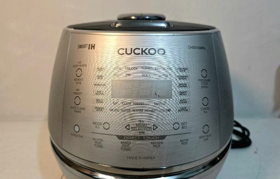 Cuckoo IH 10Cups preassure Rice Cooker (Category: Cookers) located in Caloocan City. Submitted by souththrift_taytay (Listing ID 1435148452, Image 3). Description: Cuckoo IH preassure Rice Cooker Australian mall pull out Used as demo unit Model CHSS1009FN Made in Korea Imported from Australia 220V Used As is Where Is Test all you want 10 Cups 12.5k.