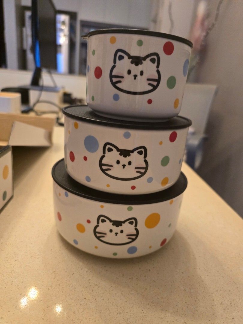 Cute Cat Design Food Containers Set440407343550310402