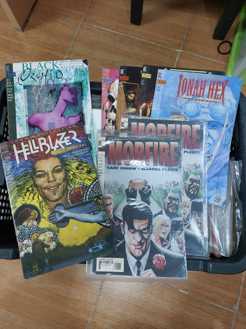 DC Vertigo - Assorted Comics (1) [₱300 all] | Black Orchid, Hell Blazer, Jonah Hex, Kid Eternity, Mobfire (Category: Comics & Manga) located in Pasig City. Submitted by iyaa123 (Listing ID 1435095322, Image 1). Description: PRICE FOR EACH COMIC VARIES CAN BE SOLD AS A SET FOR ₱300 Payment Method: GCash or Bank (BPI) Delivery Option: Grab Lalamove Gogo Xpress Flash Express * Delivery Expense to be shouldered by BUYER * Delivery within Metro Manila