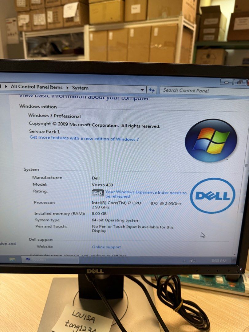 Dell Vostro Desktop PC 460/470 (CANNOT ON)440353389554575364