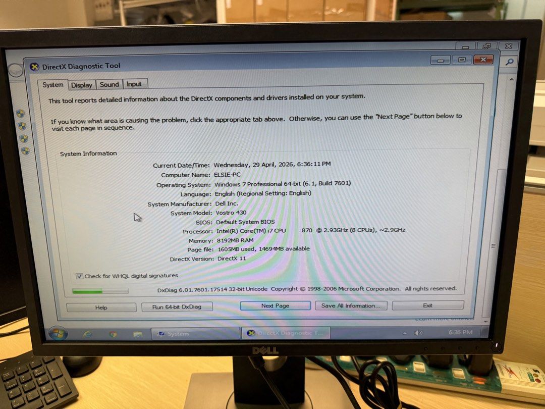 Dell Vostro Desktop PC 460/470 (CANNOT ON)440353389554575365