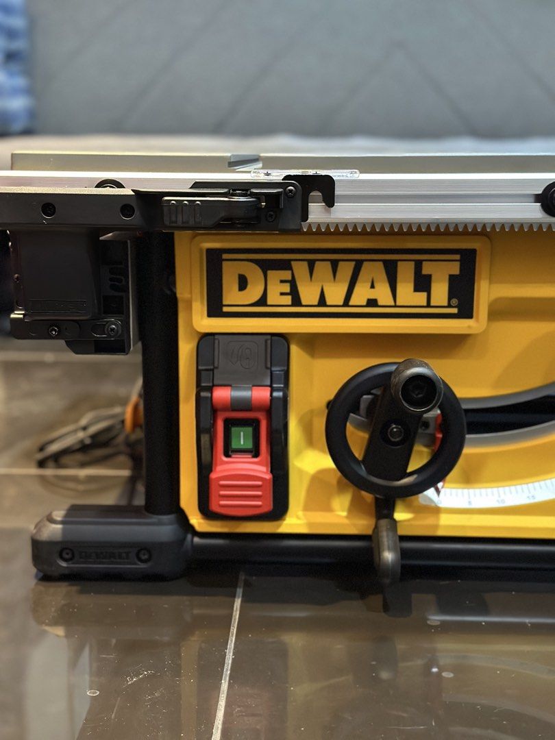 DEWALT DWE7492 Table Saw (Category: Construction Tools & Equipment) located in Makati City. Submitted by askieboi (Listing ID 1435078843, Image 3). Description: Dewalt Jobsite Table Saw DWE7492 Comes with: - BRAND NEW: Dewalt DWA102100W 10” Blade 100T (Wood) - BRAND NEW: Milescraft Grabber PRO Push Block - Box and Manuals - Accessories (Blade Guard, Push Sticks, Wrenches, Miter and Fence) Complete Set na yan magtatabas ka nalang. NOTE: Never been
