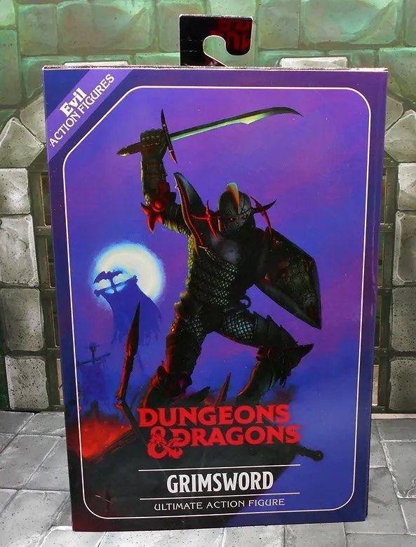 Dungeons & Dragons Grimsword Ultimate Action Figure (Category: Figurines & Statues) located in Navotas City. Submitted by miguelboogle (Listing ID 1435032439, Image 1). Description: - Grimsword Ultimate Action Figure - Evil Warrior - Brand new in original packaging - Features artwork of Grimsword on the box - Includes sword and mace accessories - Evil action figure - Box status: 8/10.
