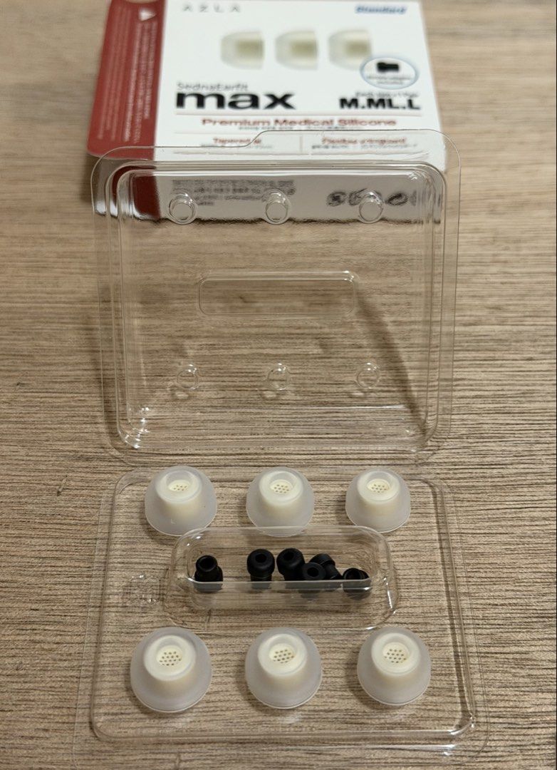 Eartips (for IEMs & Earbuds) (Category: Earphones) located in Quezon City. Submitted by swiftriver_33 (Listing ID 1435115612, Image 2). Description: Eartips for sale — some new, most fit tested only (purchased within the last 2-3 months) [N] = New [T] = Fit Tested only [T] Azla SedaEarfit Max Standard (M, L) • P300 / pair [N] Radius Deep Mount Zone (S) • P200/ pair [T] Final Type E (SS, S, M, L, LL) • P190 / pair • P900 / set [Sealed] JVC Spiral 